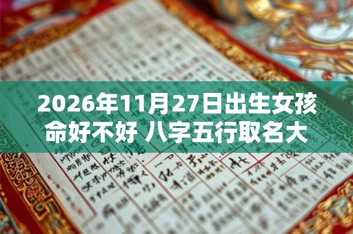 2026年11月27日出生女孩命好不好 八字五行取名大全