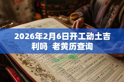 2026年2月6日开工动土吉利吗  老黄历查询