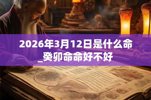 2026年3月12日是什么命_癸卯命命好不好