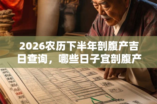 2026农历下半年剖腹产吉日查询,哪些日子宜剖腹产 2026农历下半年剖腹产吉日查询,哪些日子宜剖腹产