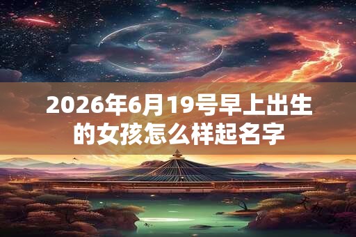 2026年6月19号早上出生的女孩怎么样起名字 2026年6月19号早上出生的女孩怎么样起名字