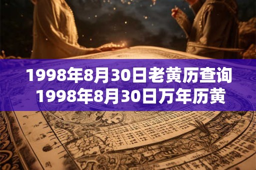 1998年8月30日老黄历查询 1998年8月30日万年历黄道吉日 1998年8月30日老黄历查询 1998年8月30日万年历黄道吉日