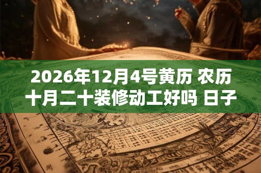 2026年12月4号黄历 农历十月二十装修动工好吗 日子怎么样 2026年12月4号黄历 农历十月二十装修动工好吗 日子怎么样