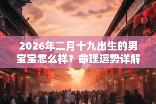 2026年二月十九出生的男宝宝怎么样?命理运势详解 2026年二月十九出生的男宝宝怎么样?命理运势详解