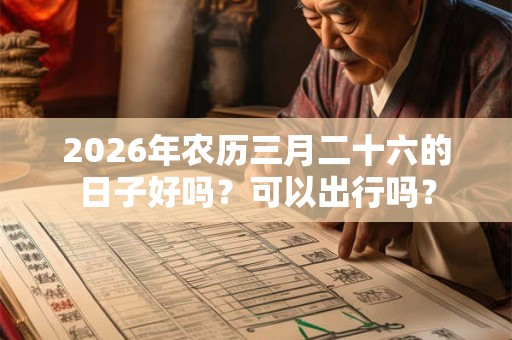 2026年农历三月二十六的日子好吗？可以出行吗？