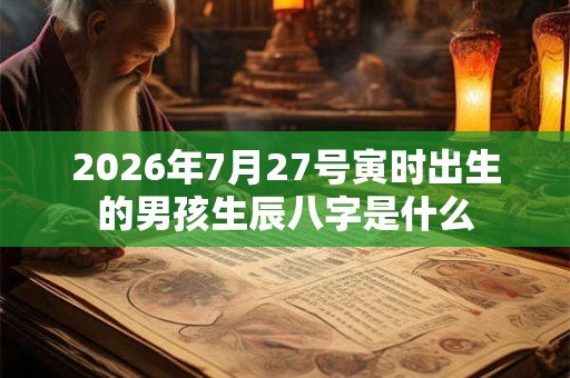 2026年7月27号寅时出生的男孩生辰八字是什么 2026年7月27号寅时出生的男孩生辰八字是什么