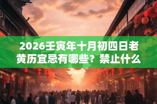 2026壬寅年十月初四日老黄历宜忌有哪些?禁止什么 2026壬寅年十月初四日老黄历宜忌有哪些?禁止什么
