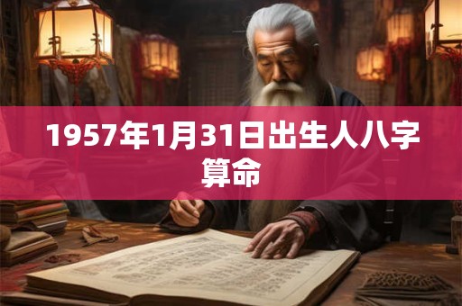 1957年1月31日出生人八字算命 1957年1月31日出生人八字算命