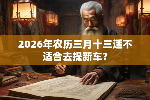 2026年农历三月十三适不适合去提新车？