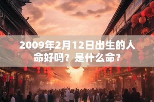 2009年2月12日出生的人命好吗?是什么命? 2009年2月12日出生的人命好吗?是什么命?