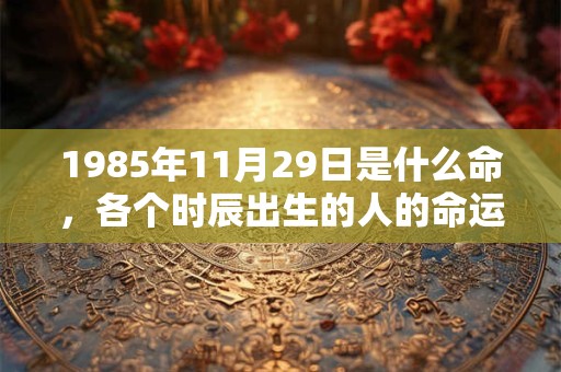 1985年11月29日是什么命,各个时辰出生的人的命运 1985年11月29日是什么命,各个时辰出生的人的命运