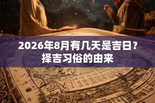 2026年8月有几天是吉日？择吉习俗的由来