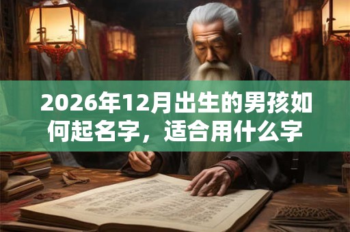 2026年12月出生的男孩如何起名字，适合用什么字