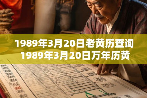 1989年3月20日老黄历查询 1989年3月20日万年历黄道吉日
