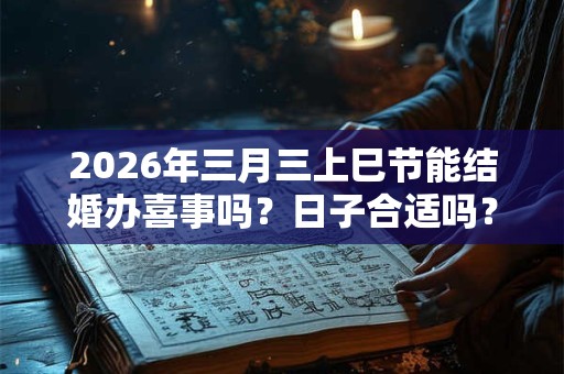 2026年三月三上巳节能结婚办喜事吗?日子合适吗? 2026年三月三上巳节能结婚办喜事吗?日子合适吗?