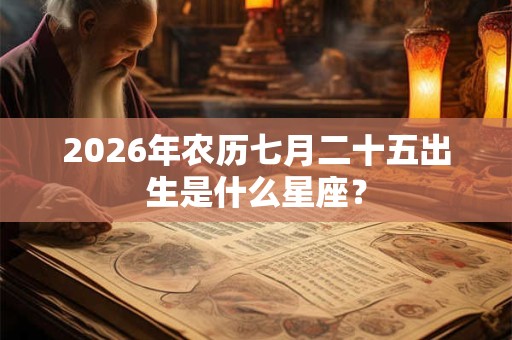 2026年农历七月二十五出生是什么星座？