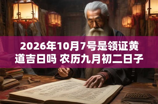 2026年10月7号是领证黄道吉日吗 农历九月初二日子好吗 2026年10月7号是领证黄道吉日吗 农历九月初二日子好吗