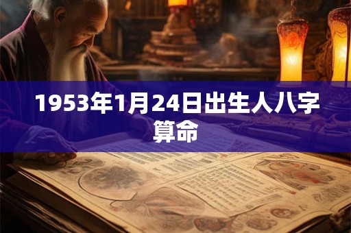 1953年1月24日出生人八字算命