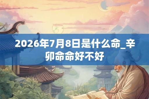 2026年7月8日是什么命_辛卯命命好不好