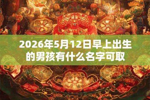 2026年5月12日早上出生的男孩有什么名字可取 2026年5月12日早上出生的男孩有什么名字可取