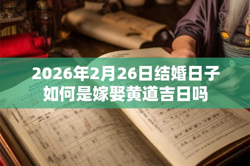 2026年2月26日结婚日子如何是嫁娶黄道吉日吗