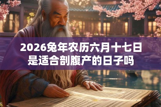 2026兔年农历六月十七日是适合剖腹产的日子吗