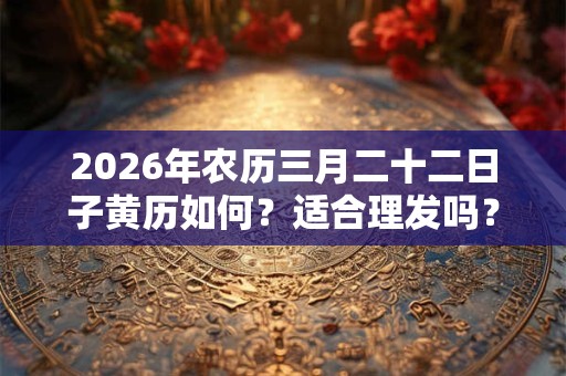 2026年农历三月二十二日子黄历如何？适合理发吗？