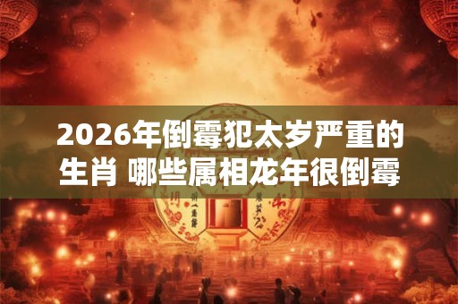 2026年倒霉犯太岁严重的生肖 哪些属相龙年很倒霉
