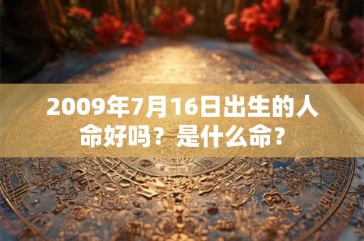 2009年7月16日出生的人命好吗？是什么命？