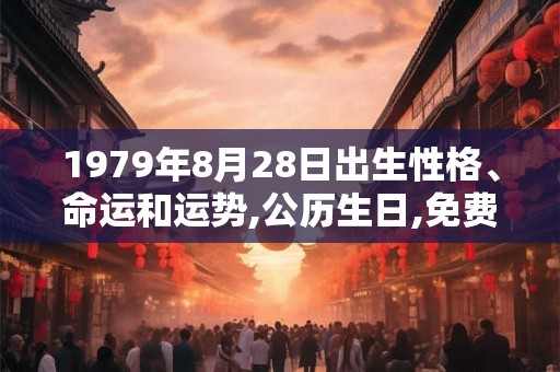 1979年8月28日出生性格、命运和运势,公历生日,免费算命 1979年8月28日出生性格、命运和运势,公历生日,免费算命