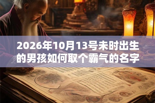 2026年10月13号未时出生的男孩如何取个霸气的名字