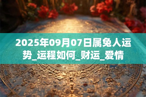 2025年09月07日属兔人运势_运程如何_财运_爱情 2025年09月07日属兔人运势_运程如何_财运_爱情