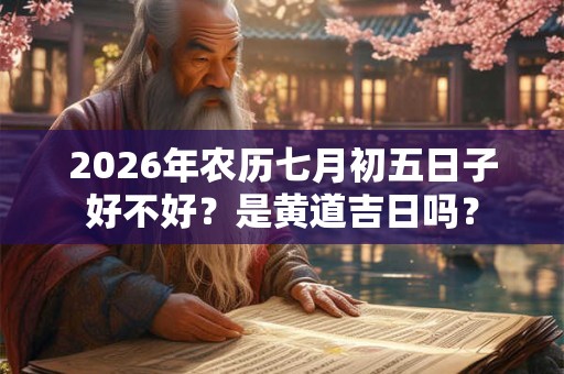 2026年农历七月初五日子好不好？是黄道吉日吗？