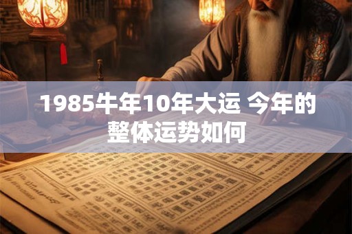 1985牛年10年大运 今年的整体运势如何