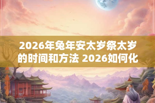 2026年兔年安太岁祭太岁的时间和方法 2026如何化解太岁 2026年兔年安太岁祭太岁的时间和方法 2026如何化解太岁