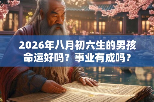 2026年八月初六生的男孩命运好吗?事业有成吗? 2026年八月初六生的男孩命运好吗?事业有成吗?