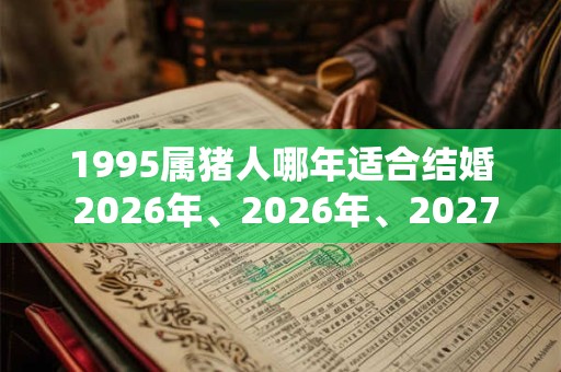 1995属猪人哪年适合结婚 2026年、2026年、2027年