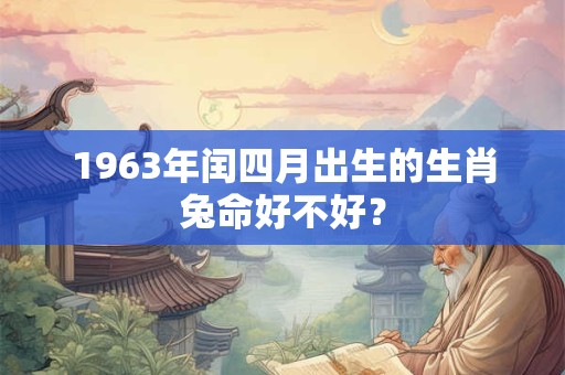 1963年闰四月出生的生肖兔命好不好? 1963年闰四月出生的生肖兔命好不好?