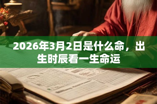2026年3月2日是什么命,出生时辰看一生命运 2026年3月2日是什么命,出生时辰看一生命运