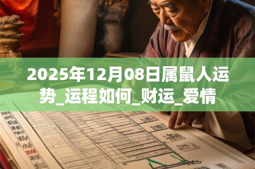 2025年12月08日属鼠人运势_运程如何_财运_爱情 2025年12月08日属鼠人运势_运程如何_财运_爱情