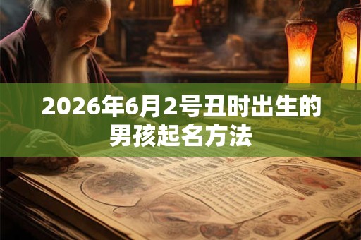 2026年6月2号丑时出生的男孩起名方法