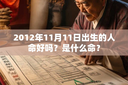 2012年11月11日出生的人命好吗？是什么命？