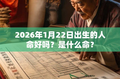 2026年1月22日出生的人命好吗?是什么命? 2026年1月22日出生的人命好吗?是什么命?