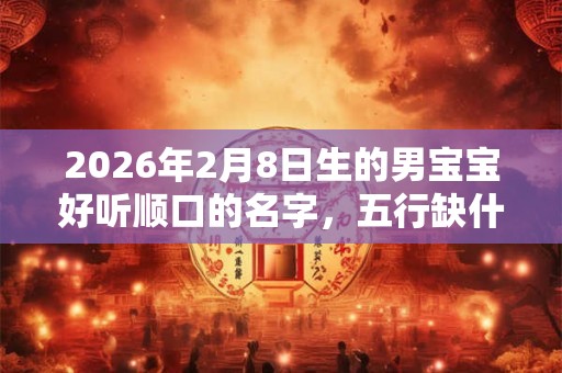 2026年2月8日生的男宝宝好听顺口的名字,五行缺什么? 2026年2月8日生的男宝宝好听顺口的名字,五行缺什么?