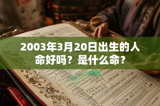 2003年3月20日出生的人命好吗?是什么命? 2003年3月20日出生的人命好吗?是什么命?