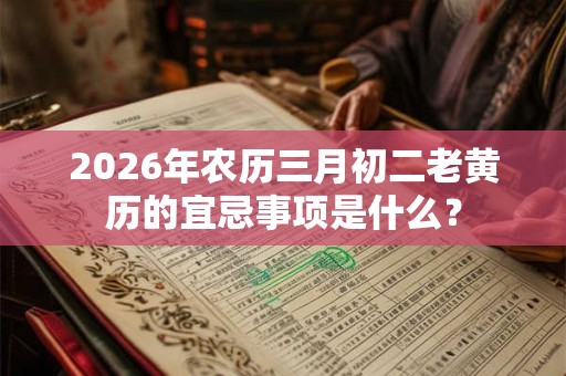 2026年农历三月初二老黄历的宜忌事项是什么? 2026年农历三月初二老黄历的宜忌事项是什么?