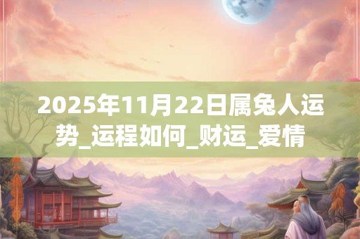 2025年11月22日属兔人运势_运程如何_财运_爱情 2025年11月22日属兔人运势_运程如何_财运_爱情