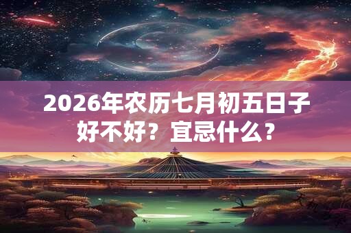 2026年农历七月初五日子好不好?宜忌什么? 2026年农历七月初五日子好不好?宜忌什么?