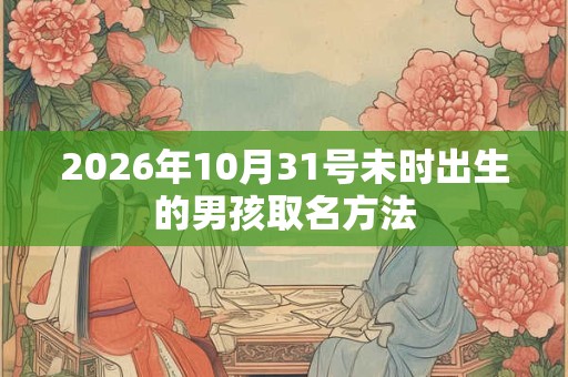 2026年10月31号未时出生的男孩取名方法