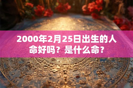 2000年2月25日出生的人命好吗？是什么命？